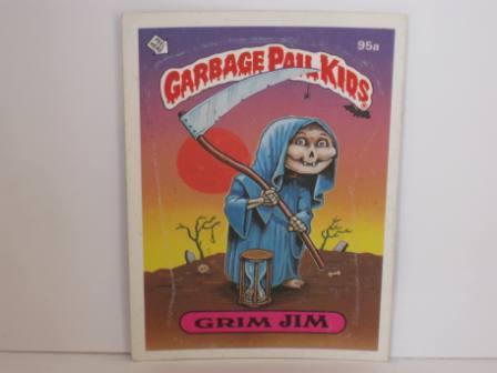 095a Grim JIM [No Copyright] 1986 Topps Garbage Pail Kids Card